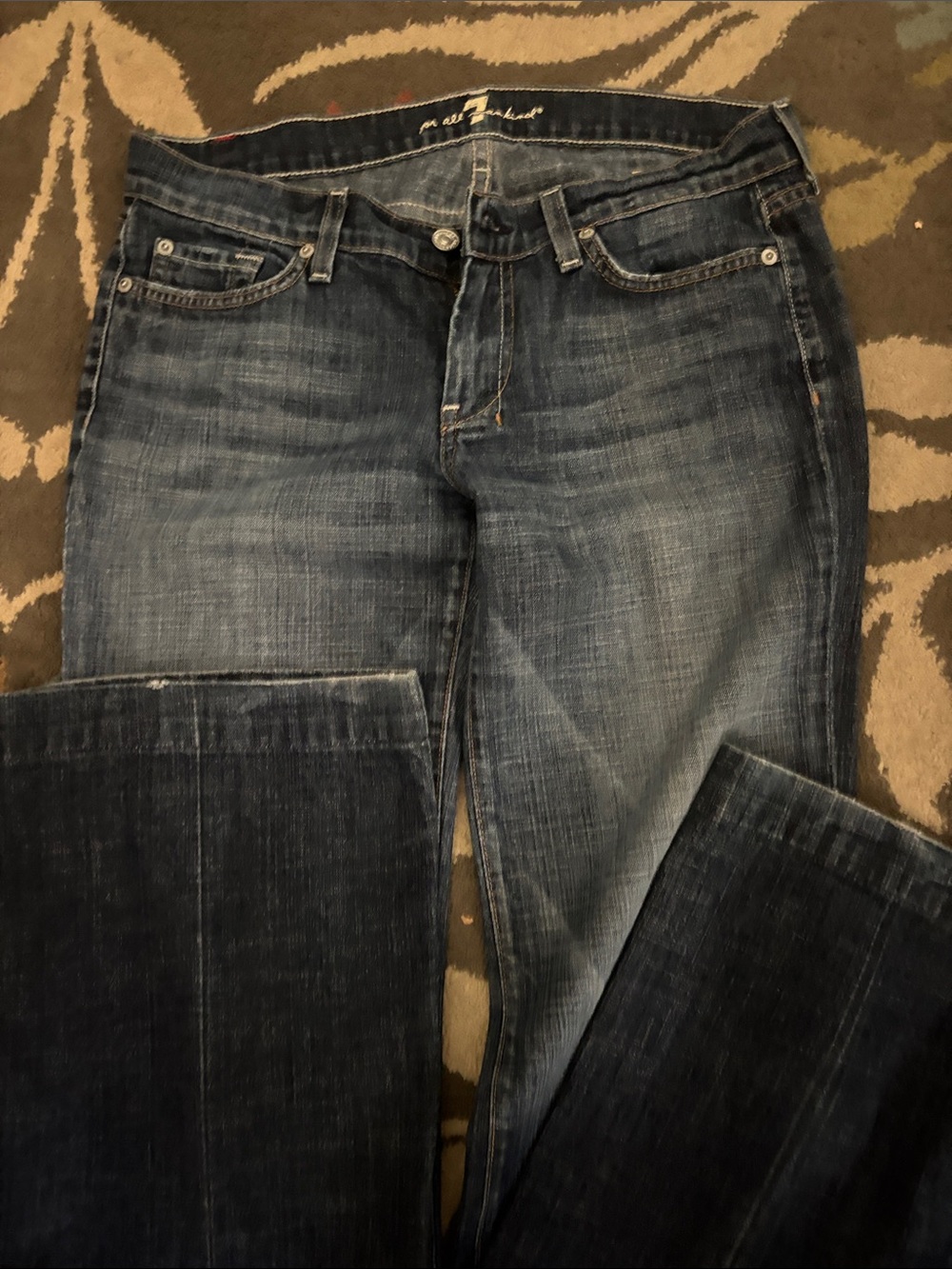 7 For All Mankind Women's Dark Blue Bootcut Jeans
